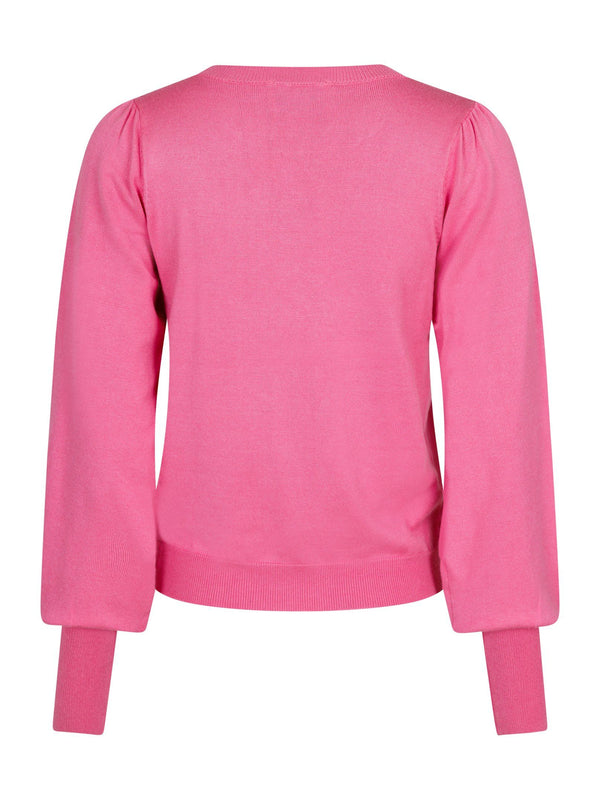 Neo Noir Magdalena Solid Knit Bluse Pink