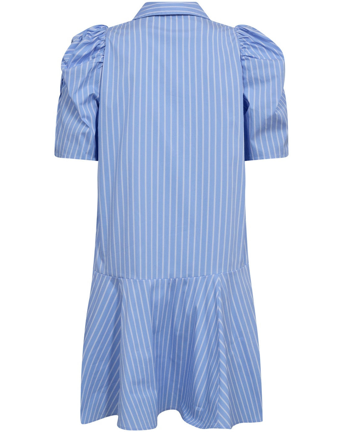 Co'Couture Mica Stripe SS Skjorte Kjole Pale Blue, blå skjortekjole