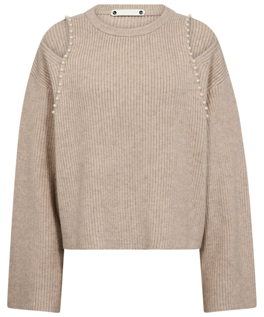 Coralie Bow Rib Knit 32135 Flash Pink Strik Fra Cocouture main image 1