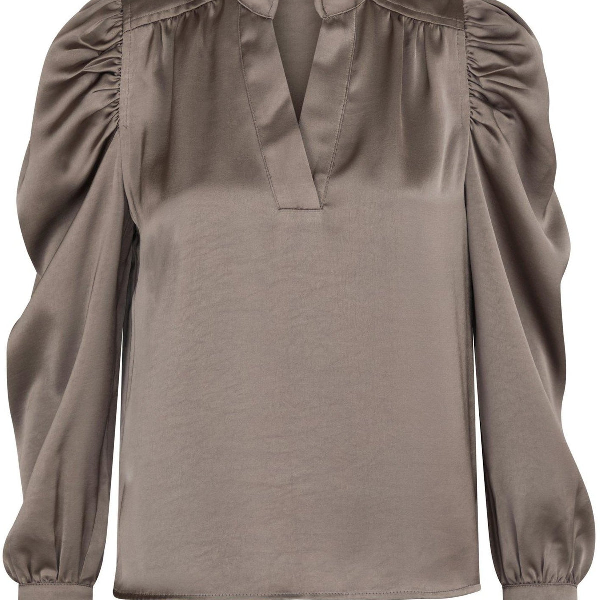 Rosslyn Heavy Sateen Blouse Warm Grey main image 0