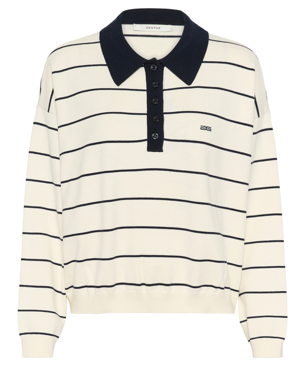 Gestuz - Gzalpha Ss Polo Pullover 10910852 - 108935 - Skycaptain Mélange