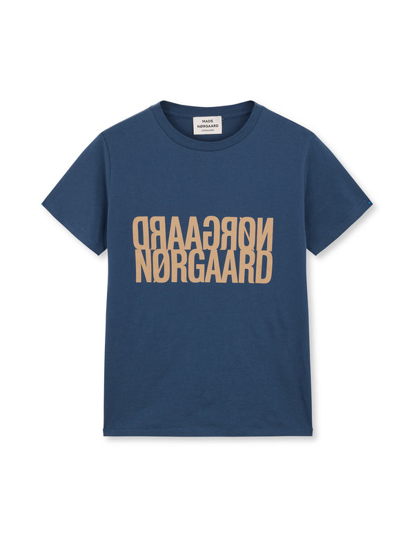 Mads Nørgaard Single Organic Trenda T-shirt Sargasso Sea