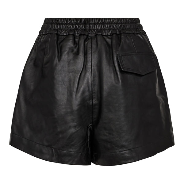 Co'Couture New Phoebe Leather Shorts Black