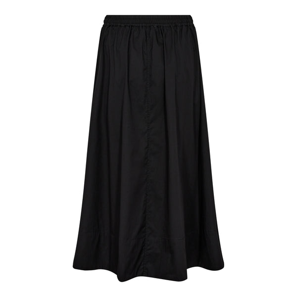 Co'Couture Cotton Crisp Midi Nederdel Black