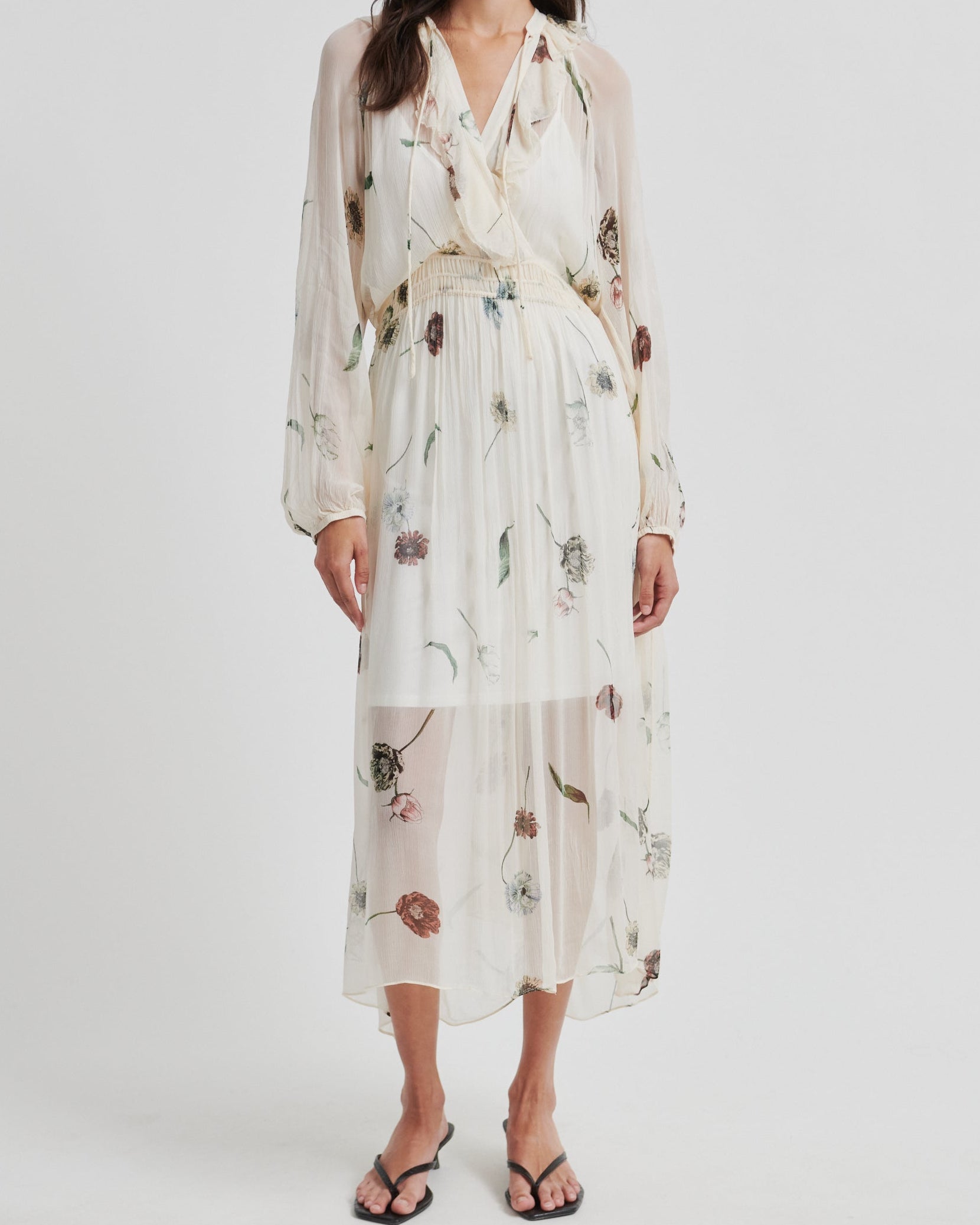 Second Female Florala Maxi Kjole Summer Sand, sød sommer kjole