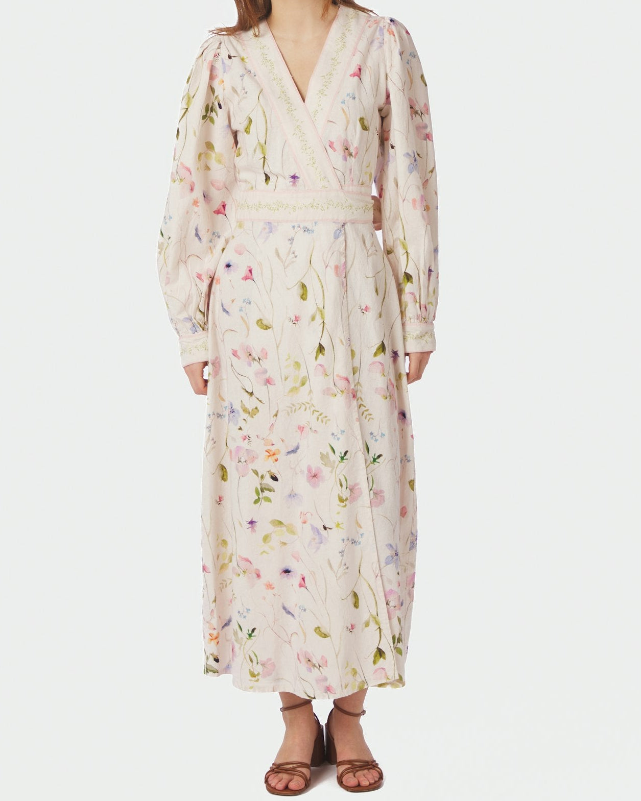 Clarine Flower Kjole Off White fra Neo Noir, festlig sommerlig kjole