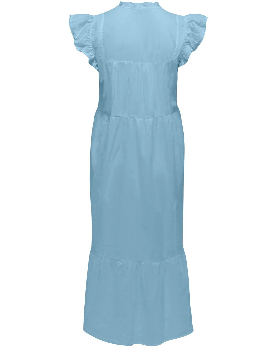 Only Tea-Idris SL Frill Tape Kjole Dream Blue, blå sommerkjole