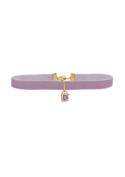 House of Vincent String of Prosperity Choker Pink Amethyst Guld
