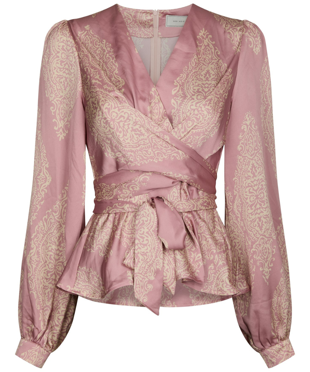 Rosslyn Paisley Drop Bluse - Dark Taupe