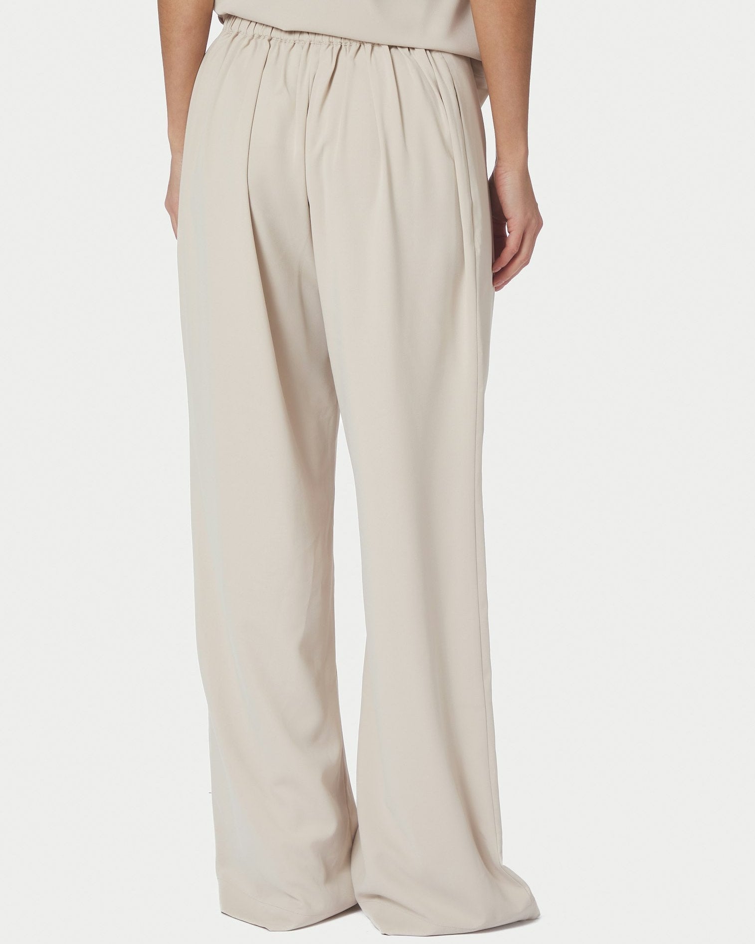 Lunet Crepe Bukser Ivory fra Neo Noir