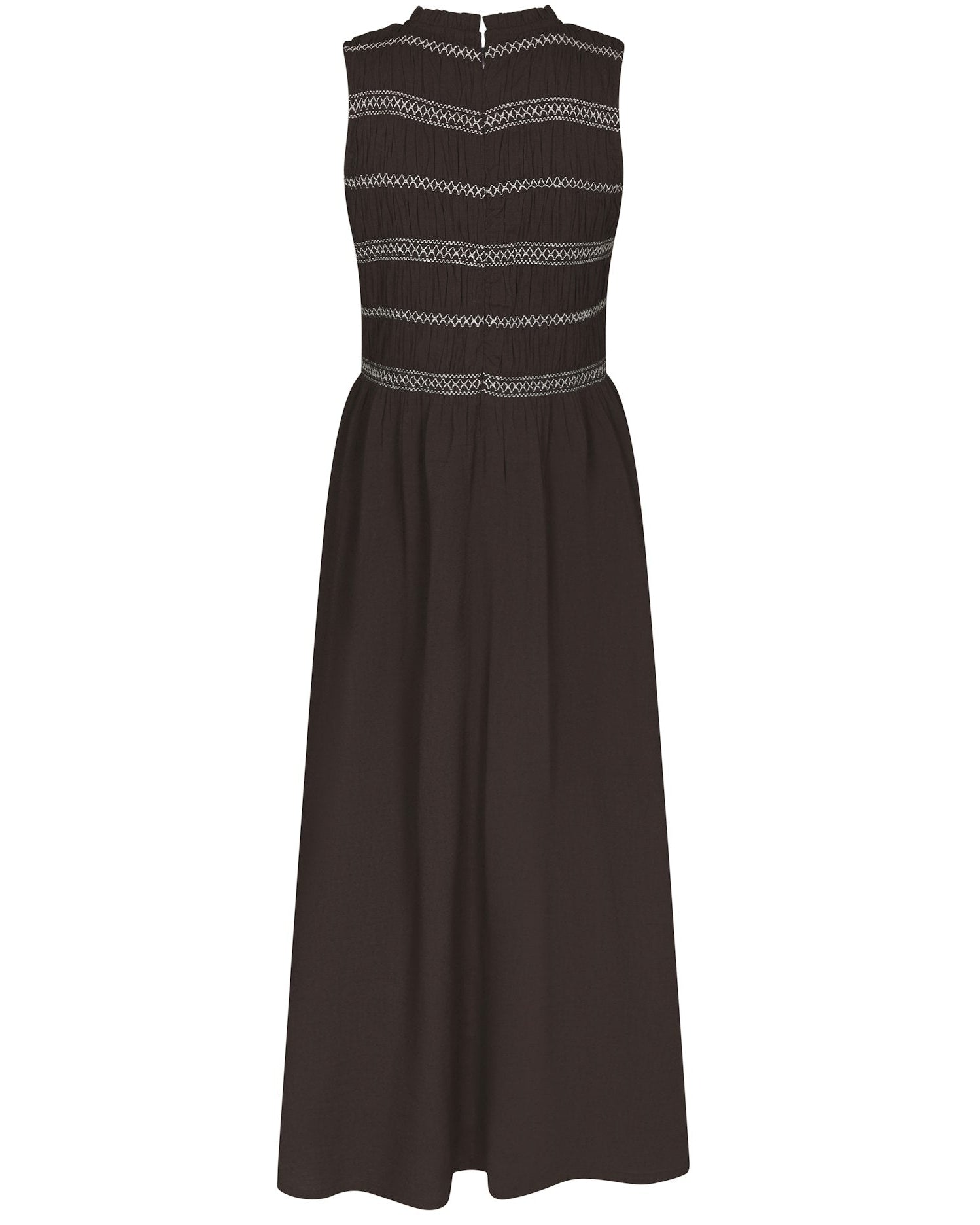 Atika Deco Smock Kjole Dark Brown fra Neo Noir, brun kjole