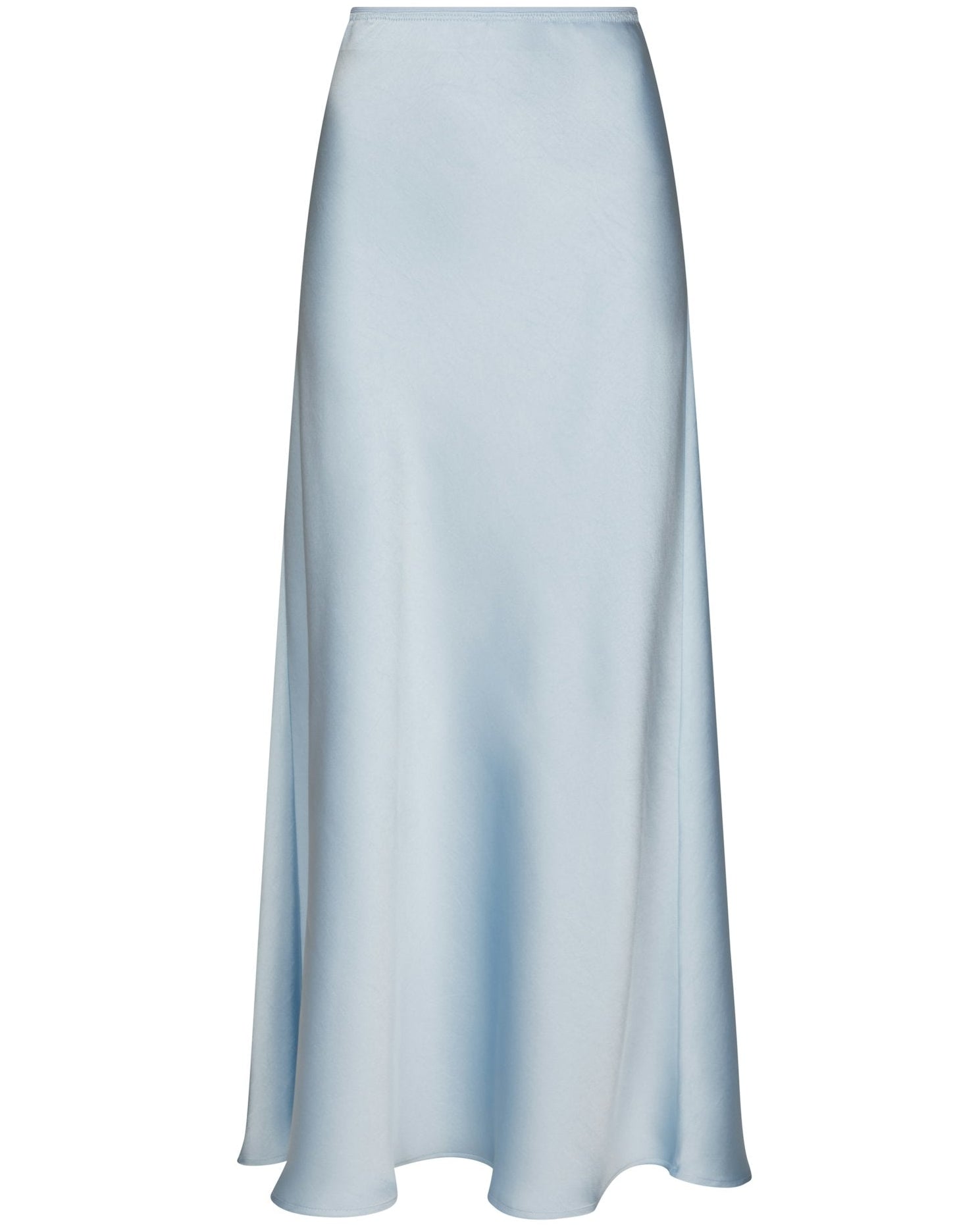 Vicky Heavy Sateen Nederdel Light Blue fra Neo Noir, blå satin nederdel