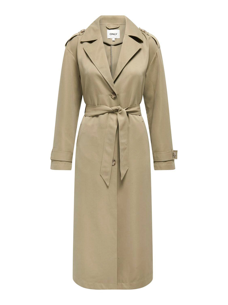 Only Line X-Long Trenchcoat Humus