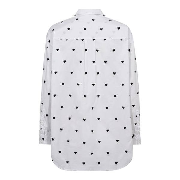 Co'Couture Heart Oversize Skjorte White