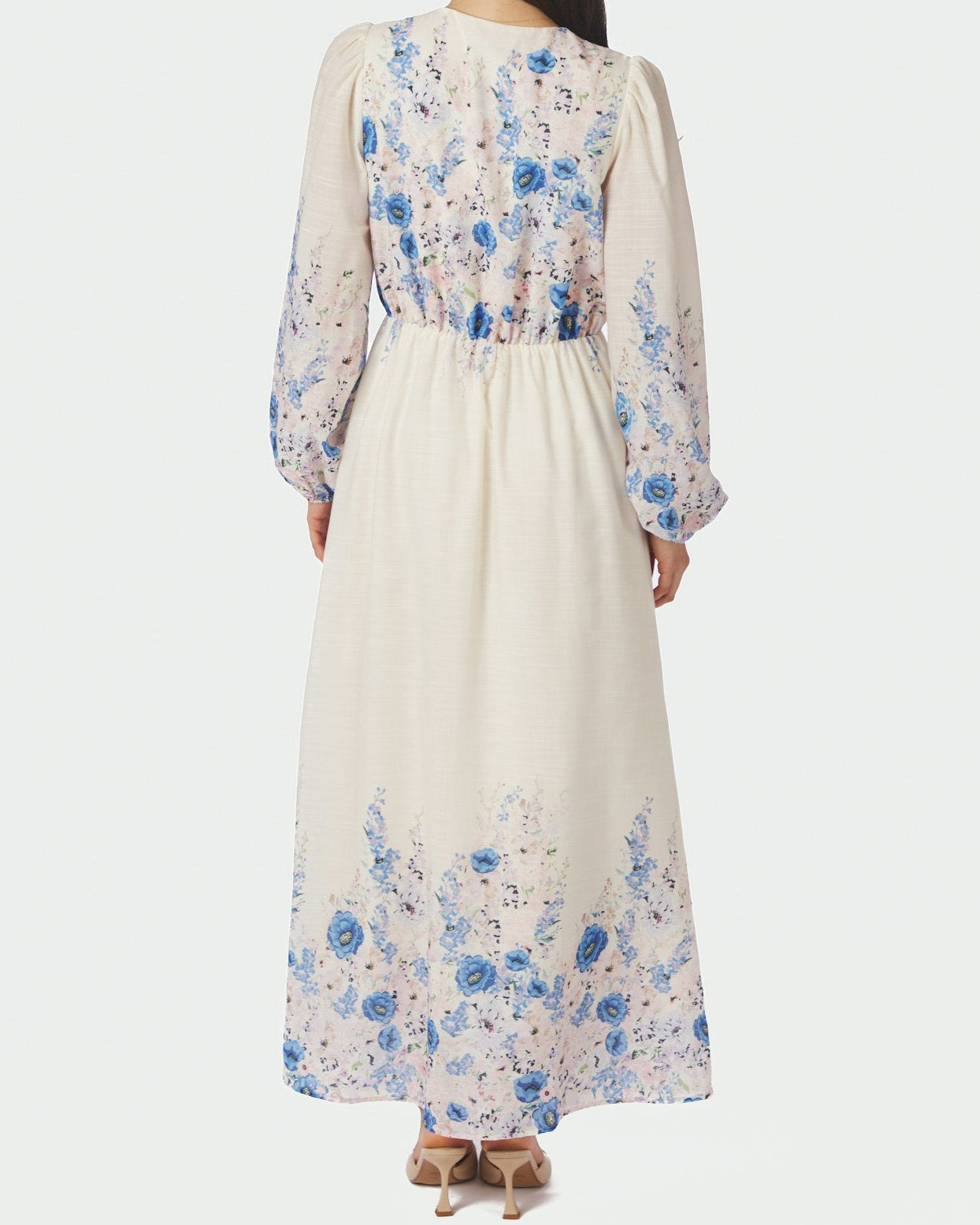 Silfi Flower Print Dress Blue fra Neo Noir, blå festkjole