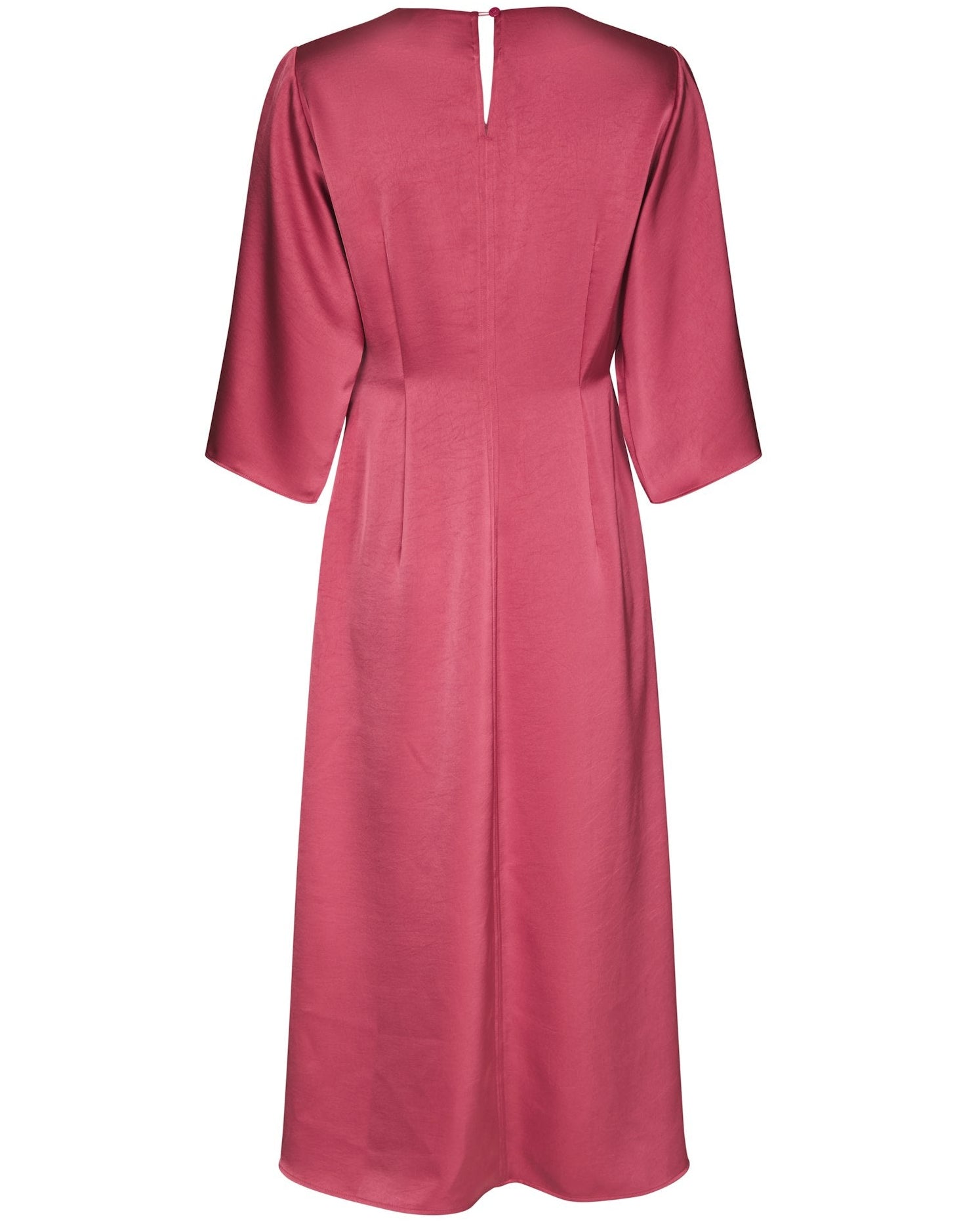 Remara Heavy Sateen Kjole Cherry Pink fra Neo Noir, mørk lyserød kjole