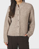 Neo Noir Taura Fluffy Knit Cardigan Beige Melange
