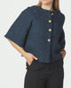 Neo Noir Rosella Boucle Mini Jakke Navy