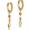 Enamel Moa Hoops Light Coral