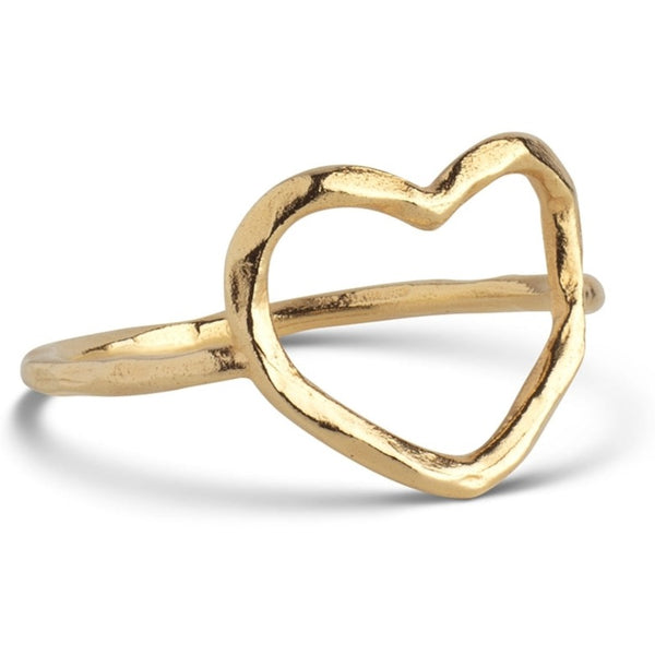 Enamel Organic Heart Ring Guld
