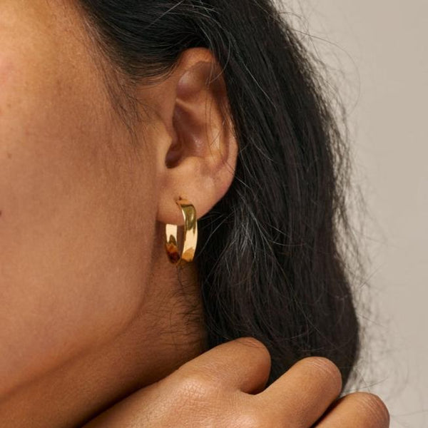 Enamel Sandra Narrow Hoops