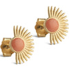 Enamel Soleil Studs Light Coral