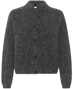 Gestuz Alpha Short Cardigan Charcoal Melange