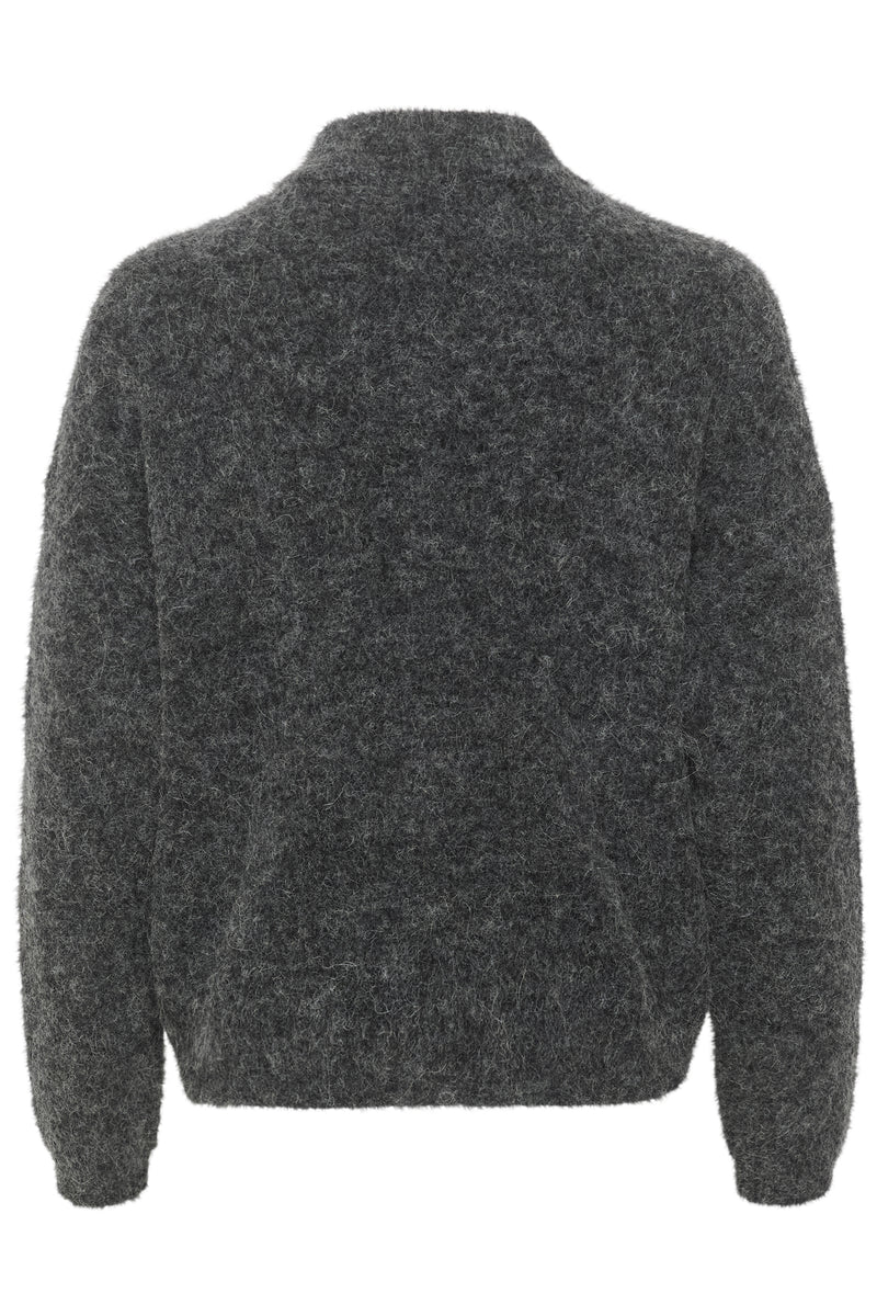 Gestuz Alpha Short Cardigan Charcoal Melange