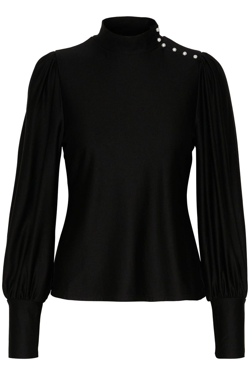 Gestuz Rifa Button Bluse Black