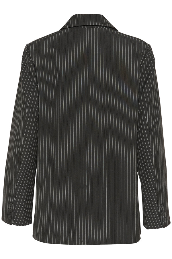 Gestuz Joelle Pinstripe Blazer Black Pinstripe