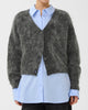 Gestuz Debbie V Cardigan Charcoal Melange NO26