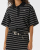 Gestuz Pilova Polo T-shirt Black White Striped