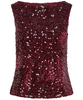 Pieces Kam Tank Top Tawny Port Sequins