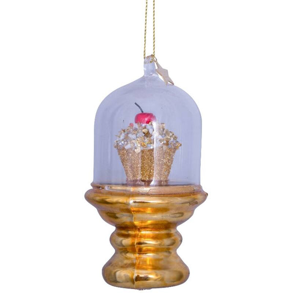 Vondels Cupcake In Dome Ornament