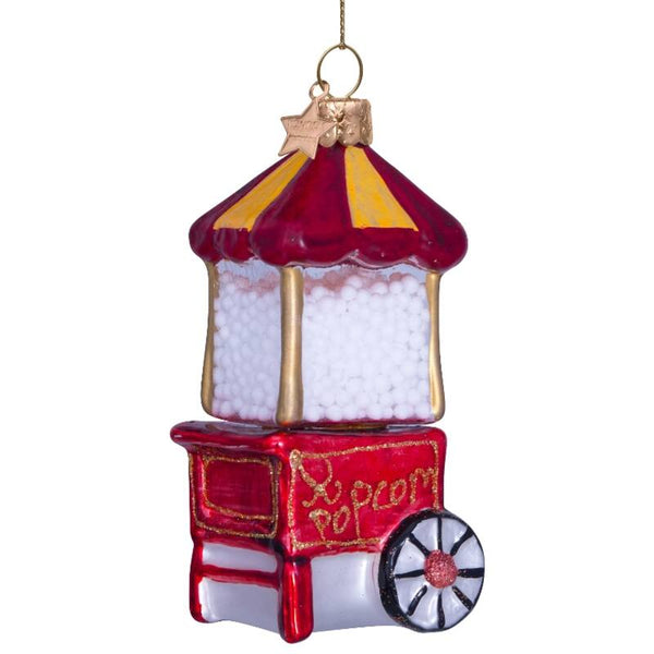 Vondels Popcorn Machine Ornament Red