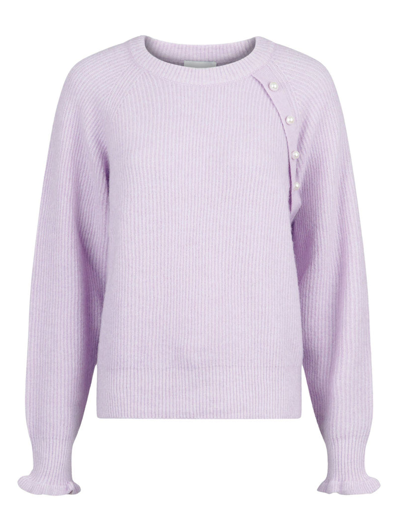 Neo Noir Asli Knit Bluse Light Lavender