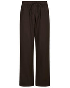 Neo Noir Sonar Linen Bukser Dark Brown NOS26, brune hørbukser