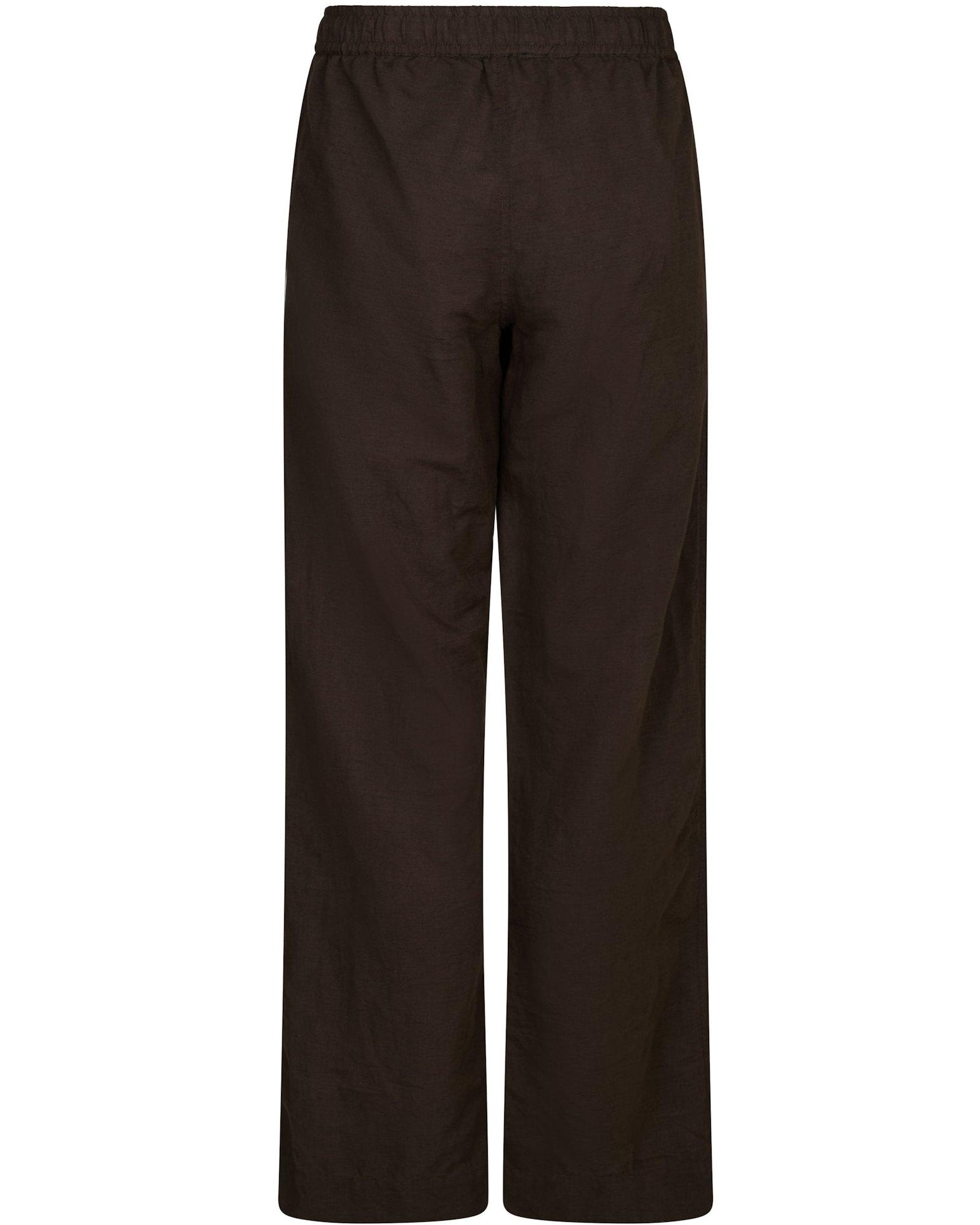 Neo Noir Sonar Linen Bukser Dark Brown NOS26, brune hørbukser