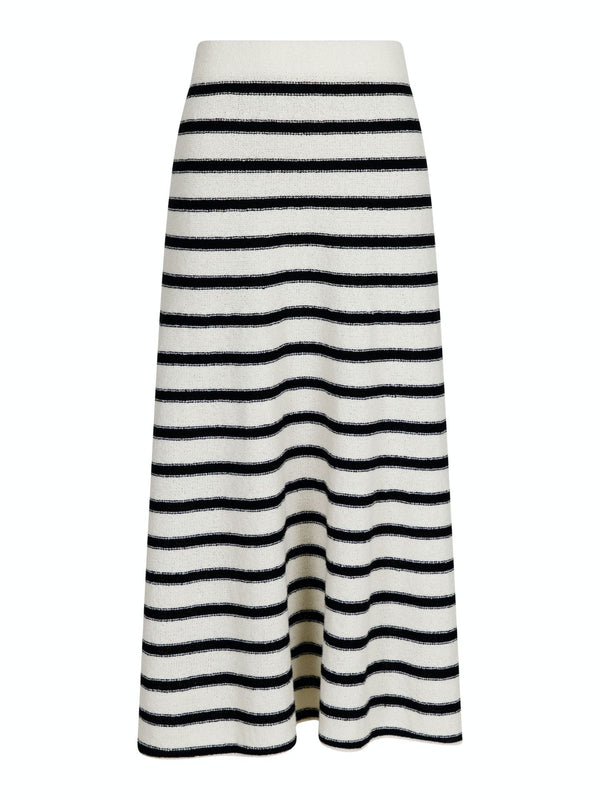 Neo Noir Etti Boucle Knit Stripe Nederdel Black Striped