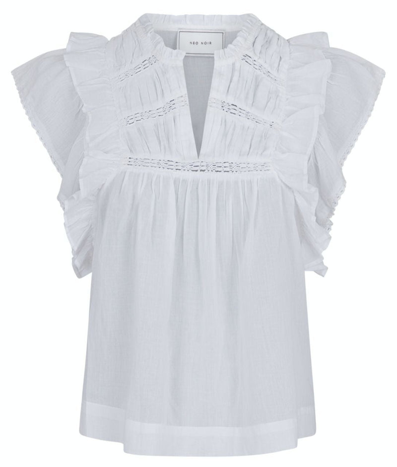 Neo Noir Jayla S Voile Top White