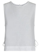 Neo Noir Svetlana Linen Top White NOS26, hvid hørtop