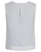 Neo Noir Svetlana Linen Top White NOS26, hvid hørtop