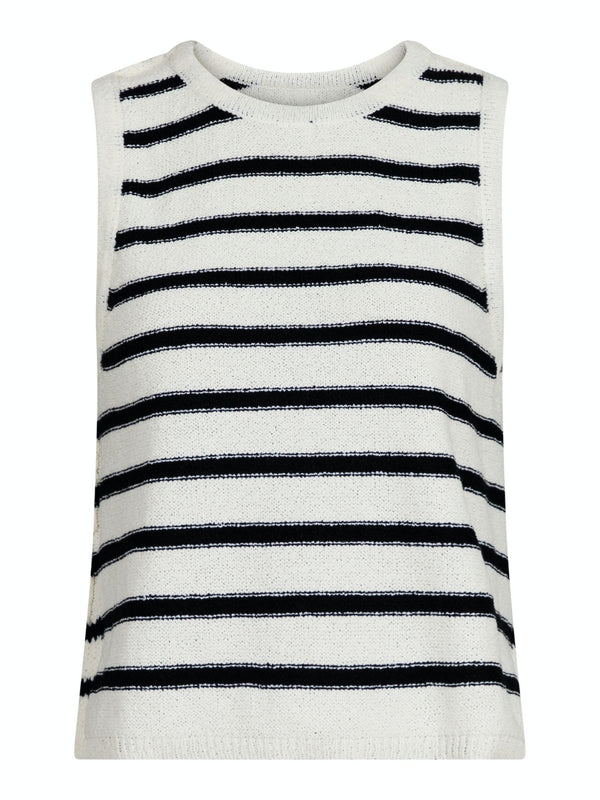 Neo Noir Chira Boucle Knit Stripe Top Blacked Striped