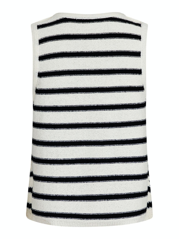 Neo Noir Chira Boucle Knit Stripe Top Blacked Striped