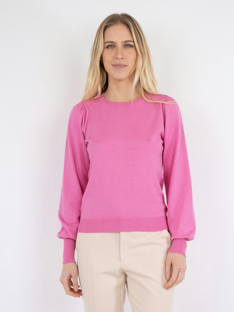 Neo Noir Magdalena Solid Knit Bluse Pink
