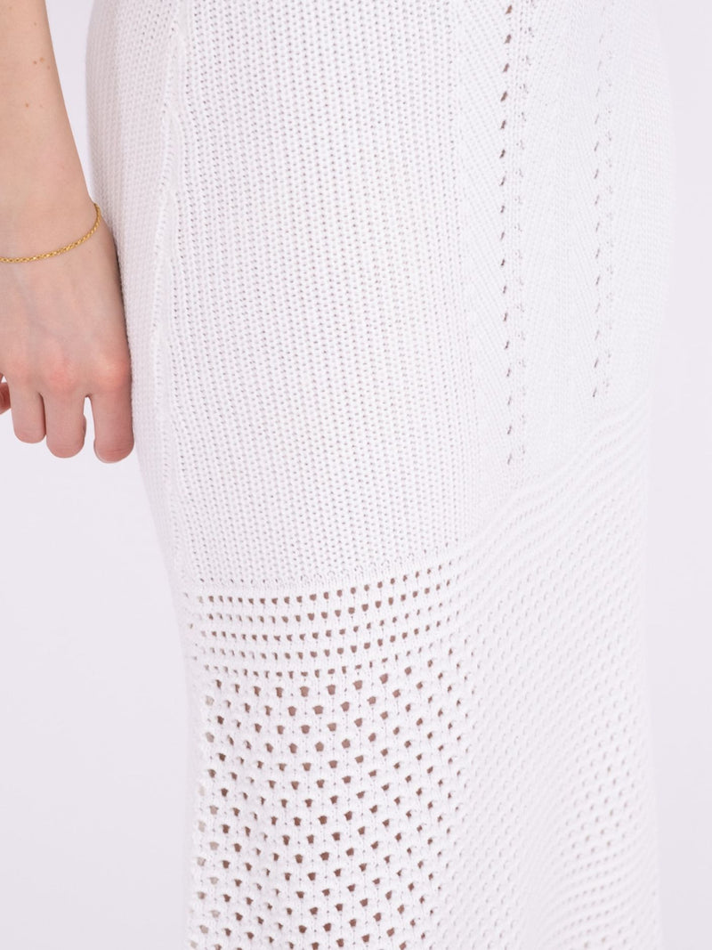 Neo Noir Como Crochet Knit Nederdel Off White