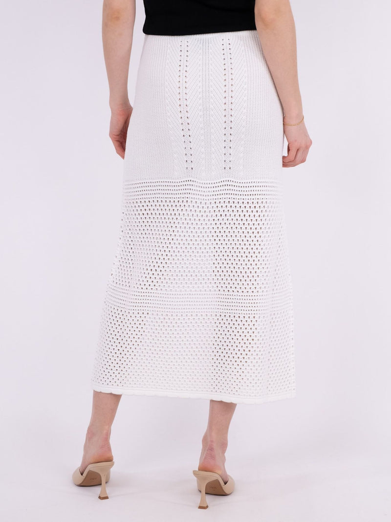 Neo Noir Como Crochet Knit Nederdel Off White