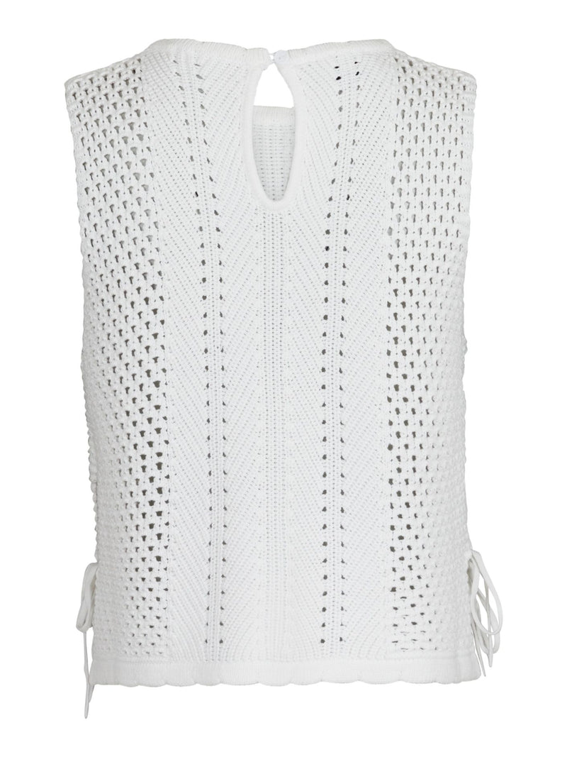 Neo Noir Crochet Knit Top Off White