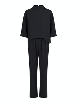 Neo Noir Arlo Crepe Jumpsuit Black