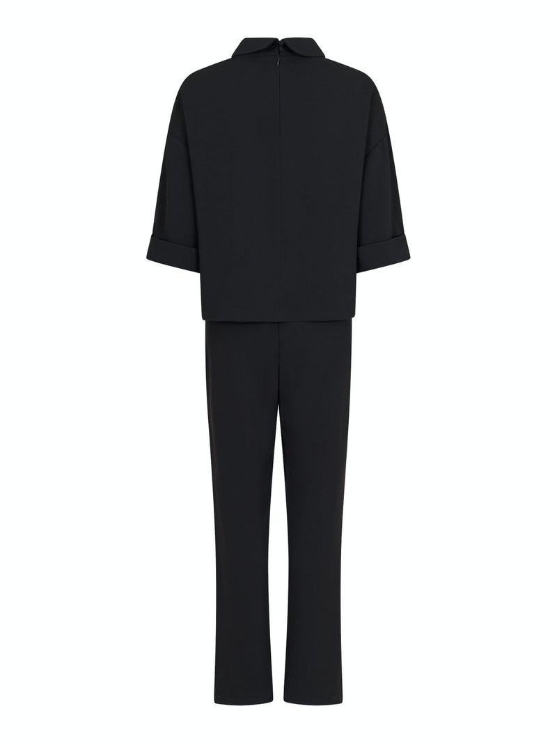 Neo Noir Arlo Crepe Jumpsuit Black